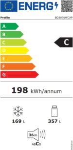 Profilo BD3076WCAP 526 LT No-Frost Kombi Tipi Buzdolabı - Görsel 4