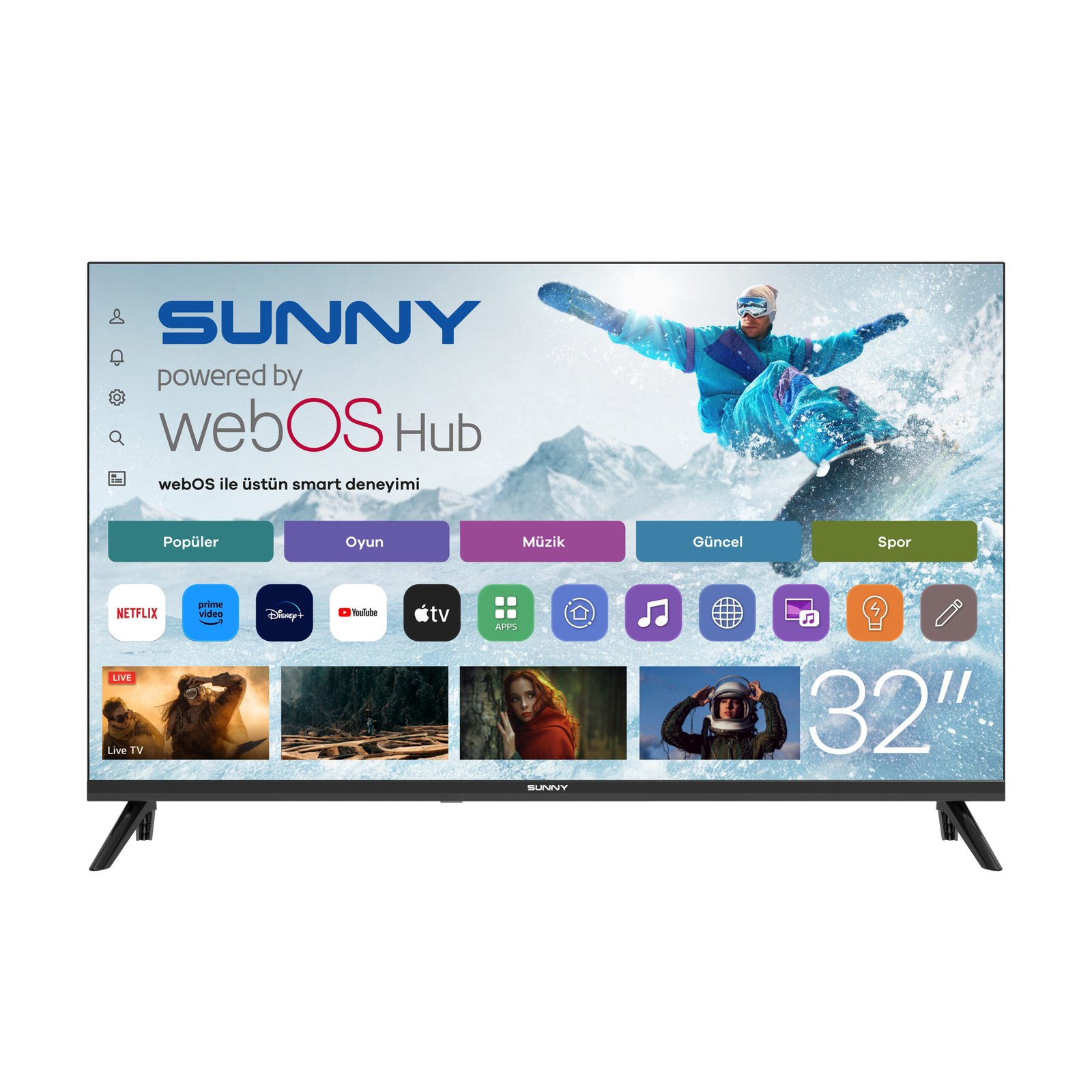 IMG-1725086704778480935 Sunny SN32HMLN-W02S 32" HD LED TV - Görsel 1