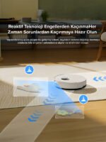 Roborock Q8 Max Pro Akıllı Robot Süpürge Beyaz - Görsel 7