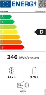 Siemens KG86NAID2N 631 LT No-Frost Kombi Tipi Buzdolabı - Görsel 3