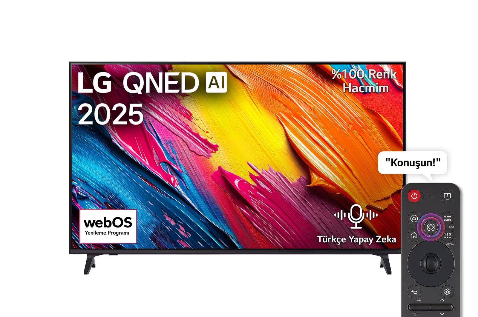 IMG-4980367763167329465 LG 65QNED70A6A 65 inç 165 Ekran Uydu Alıcılı Smart 4K QNED TV - Görsel 1