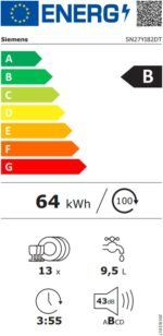 Siemens SN27YI82DT 8 Programlı 13 Kişilik Bulaşık Makinesi - Görsel 5