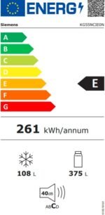 Siemens KG55NCIE0N 483 LT No-Frost Kombi Tipi Buzdolabı - Görsel 3