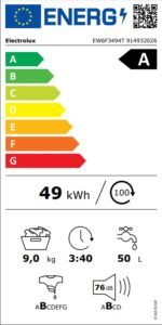 Electrolux EW6F3494T 600 Serisi Sensicare 9 Kg 1400 Devir Çamaşır Makinesi - Görsel 10