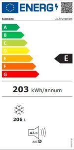 Siemens GS29VVWE0N 217 LT 6 Çekmeceli Dikey Derin Dondurucu - Görsel 7