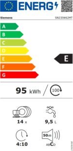 Siemens SN23IW62MT 6 Programlı 14 Kişilik Bulaşık Makinesi - Görsel 2